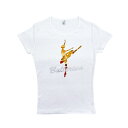 【クーポンあり】バレエ Tシャツ 白 ホワイト 金 鏡面 ゴールド バレエ発表会プレゼント プレゼント お祝い バレリーナTシャツ ホワイト ウォームアップウエア