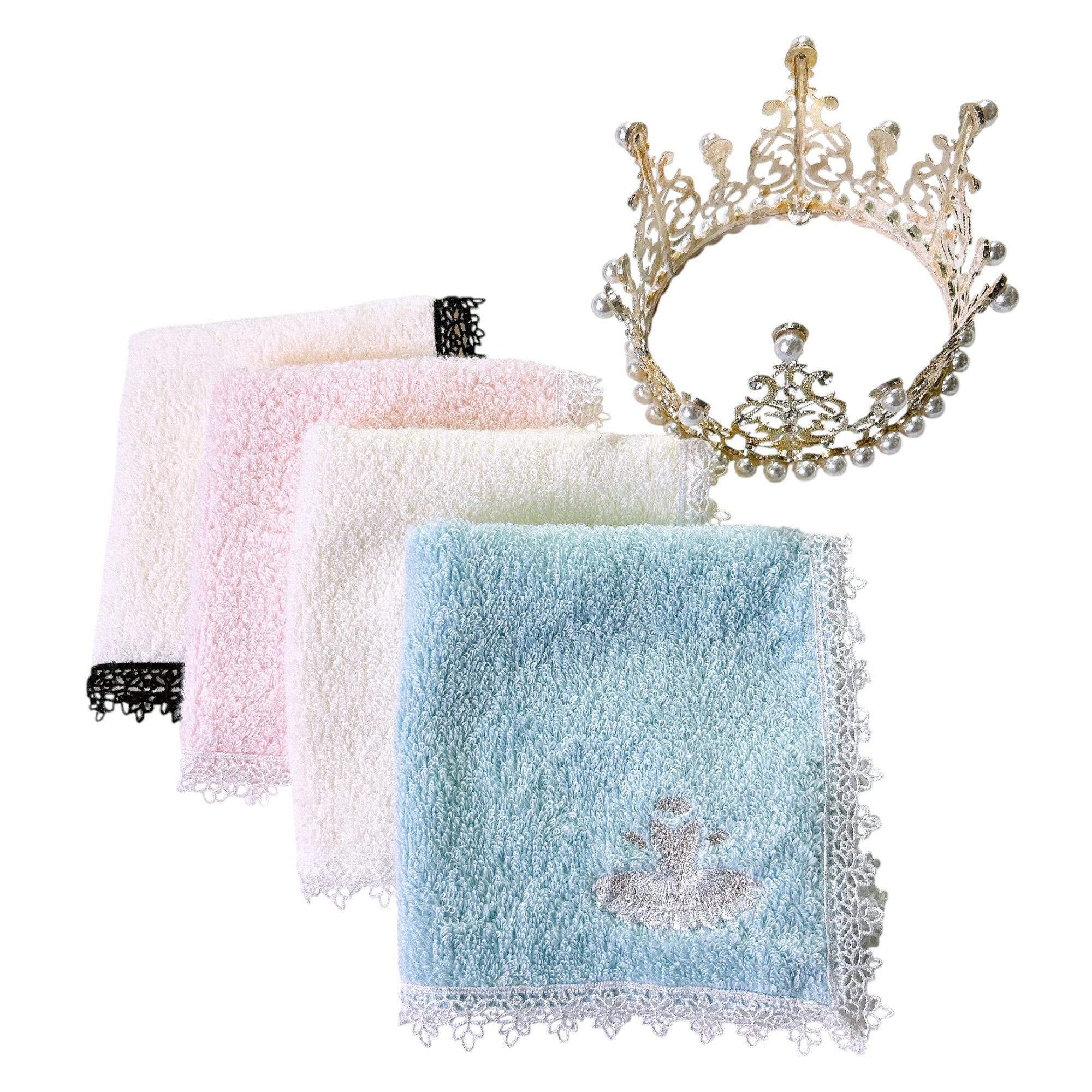 【クーポンあり】バレエ タオル ハンカチ A レース タオル チュチュ 衣装 4色 ホワイト 白 バレエ 発表会 プレゼント 日本製 タオル ギフト 刺繍 お祝い 記念品 人気 おすすめ おしゃれ かわいい 子供 大人 バレリーナ 可愛い 楽屋見舞い 白鳥 白鳥の湖 オディール 泉州