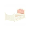 キッズ 収納ベッド RB-1855WH シングルホワイト KIDS FURNITURE 子供 お姫様 アンティークホワイト 白インテリア おしゃれ 姫家具
