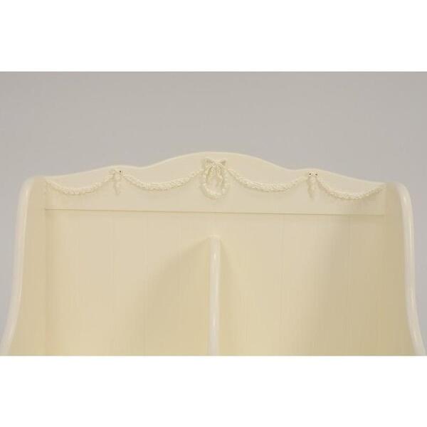 キッズ 絵本ラック キッズ収納 おもちゃ箱 棚 幅60cm 女の子 女児 アンティーク風 プリンセス お姫様 本棚 シェルフ ホワイト 白 RCC-1858WH 収納 引出し付き