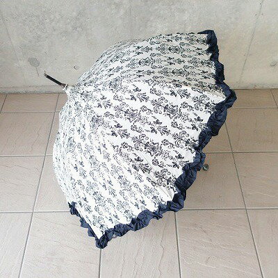 アラベスク 晴雨兼用傘 黒 UV加工 【クーポンあり】傘 レディース 雨傘 フリル 傘 パラソル アンブレラ フリフリ プレゼント フリル 傘