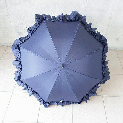 【クーポンあり】傘 レディース ネイビー 雨傘 フリル 傘 パラソル アンブレラ フリフリ プレゼント フリル 傘