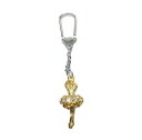 バレエキーホルダー,バレリーナ金色001,アクセサリー,発表会プレゼント,バレエグッズ