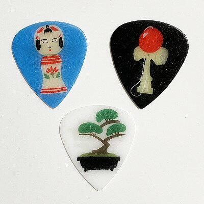 日本のギターピックギフトパック　おみやげ,発表会プレゼント,こけし、盆栽、剣玉,日本土産