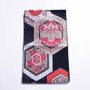袋帯【レンタル】黒色+金糸,六通柄全通柄,着物帯,衣装,428X31cm