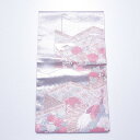 袋帯【レンタル】白色+銀糸,六通柄全通柄,着物帯,衣装,428X31cm