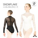 ＼Lineお友達300OFFクーポン配布中／ SNOWFLAKE スノーフレークハイネック レース ジップバック レオタード 大人 子供 ジュニア バレエレオタード (Snowflake L0100L) 