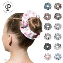 \Lineお友達いつでも300円OFFクーポン/【 DANSE DE PARIS ダンスドパリ】 バレエ シュシュ フローラルプリント ヘアアクセサリー (Pa...