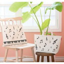 Piano line ボタンで2wayトートバッグ 音符柄