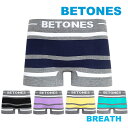 【最大1000円オフクーポン対象】BETONES ビトーンズ ボクサーパンツ メンズ トランクス かわいい ギフト BREATH ブレス ボーダー アンダーウェ...