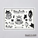【BALLON 公式】マルチシールセット WE LOVE CATS! | ステッカー ステーショナリー シール ネコ グッズ 黒猫 | WE LOVE CATS! BALLON バロン