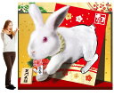 トリックアート お正月 年賀状 干支 うさぎ年 フォトスポット TRA-046 フォトスポット 送料無料 簡単 イベント用 フォトスポット イベント SNS映え フォトパネル フォトコーナー 年賀状 初売