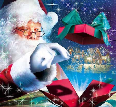 びっくりクリスマスプレゼント Tra 017 クリスマストリックアート 送料無料 簡単イベント用フォトスポット 組立簡単 風船資材 お子様向けイベントに サンタクローストリックアート サンタフォトスポット Happy 風船ギフト Balloon Marche 送料無料 大人2名で組立