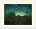 有名 画家 ミレー 「 星の夜 」J1-016 F6（52cm×42cm） F4（42cm×34cm）F8（61cm×49.5cm） 送料無料 額入りアート Millet インテリア アート 世界の名画 絵画 農村風景 インテリア 風景画 フレーム入り 引越祝 引っ越し祝い 事務所移転祝い 有名絵画