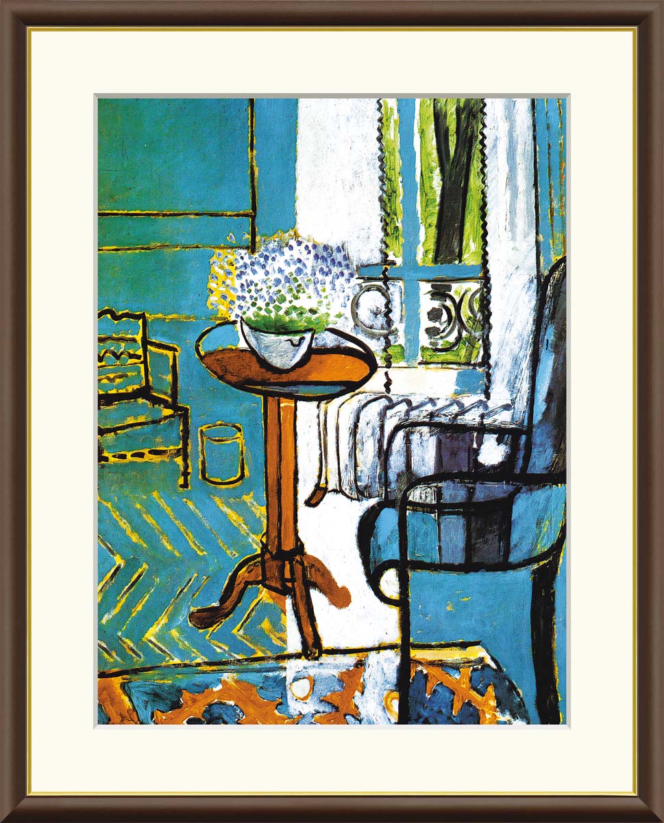 有名 画家 マティス 窓:忘れな草の室内 アンリ・マティス J1-093 F8 61cm×49.5cm F6 52cm×42cm F4 42cm×34cm 送料...