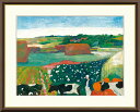 有名 画家 ゴーギャン 「 ブルターニュの干し草 」 J1-149 ポール・ゴーギャン F6(52cm×42cm) F4(42cm×34cm) F8(61cm×49.5cm) 送料無料 額入りアート 名画 絵画 風景画 インテリア フレーム入 おしゃれ 有名絵画