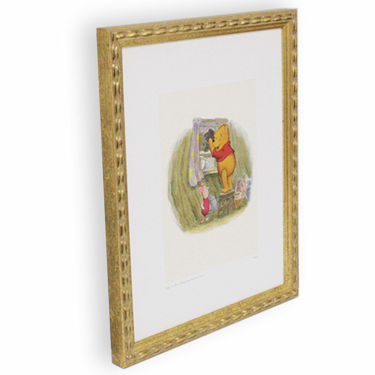 額入りポスター アンティーク ディズニー プーさん ピグレット ＜CP DS50 ディズニー ミッキー ＜ Time to Put Away The Honey Pods ＞ 幅312mm×高さ390mm インテリア 額入り おしゃれ 3