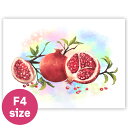 ざくろの絵 キャンバスアート 風水 < ざくろ アート F4サイズ > 送料無料 アート パネル キャンバス 玄関 リビング 新築祝い 女性 プレゼント 子宝 柘榴 ザクロ