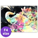 開運アート 象 < キャンバスアート 風水 F4サイズ 象 > 送料無料 アート パネル キャンバス 玄関 リビング 新築祝い 象の絵