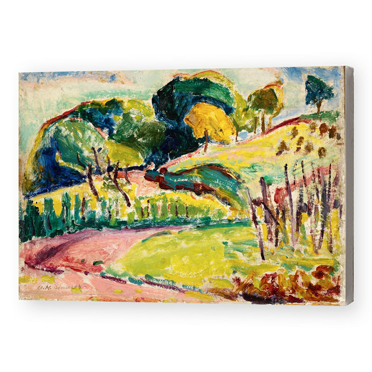 Hills by Alfred Henry Maurer アルフレッド・ヘンリー・マウラー 丘 キャンバスアート F4 ファブリックパネル モダン モダニズム インテリア 絵画