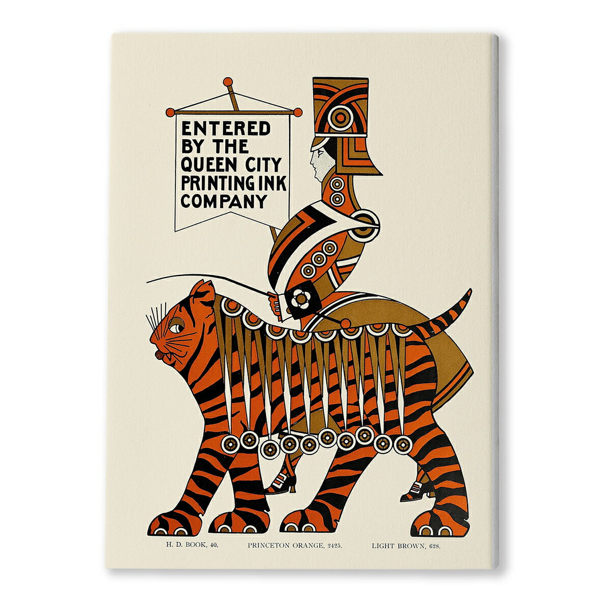 アートインテリアに最適 F4キャンバスアート オーガストゥス・ヤンソン Augustus Jansson ＜ Queen City Ink, Ad. 01 ＞ 絵画 キャンバスアート F4（242×333mm） クラシック モダン アールデコ