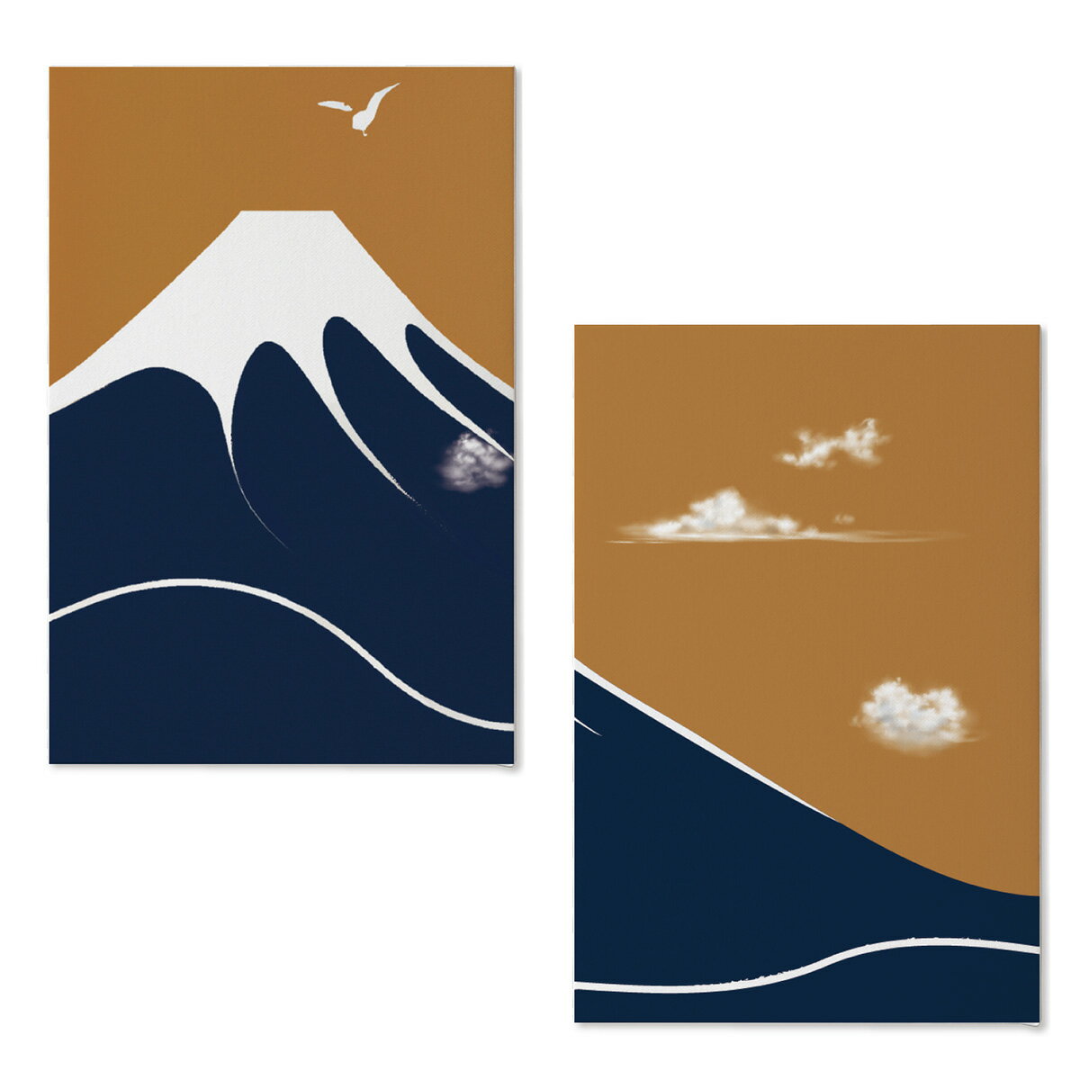 RN19_2set　キャンバス アート パネル abstract 北欧 絵画 インテリア 30cm×20cm 2枚組 日本製（フシ?ロート?）