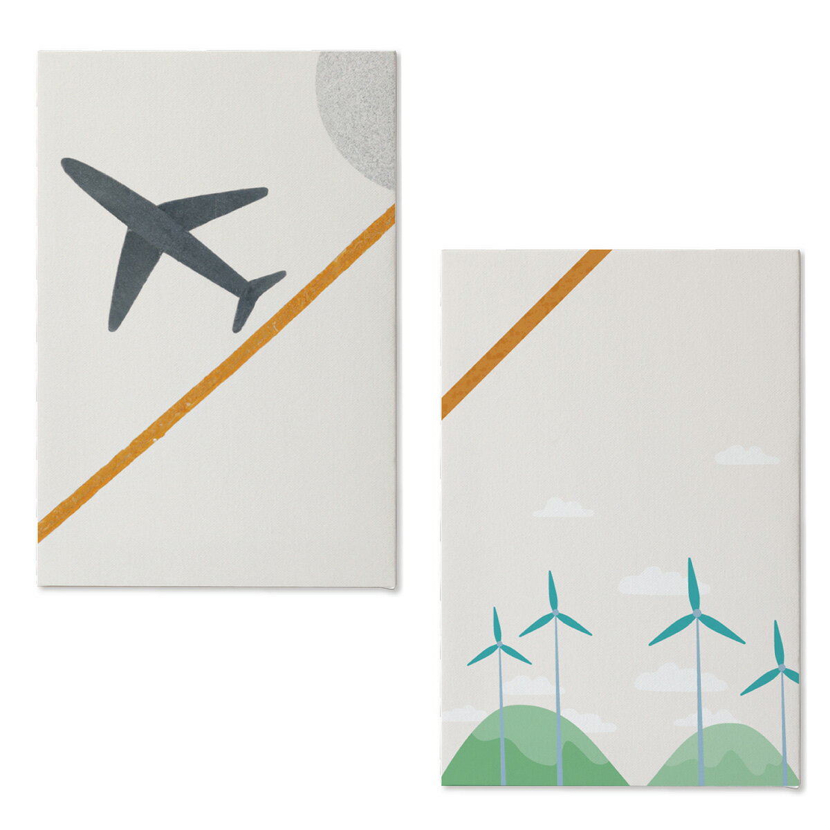 乐天商城 - RN20_2set　キャンバス アート パネル abstract 北欧 絵画 インテリア 30cm×20cm 2枚組 日本製（シルハ?ーフライト）