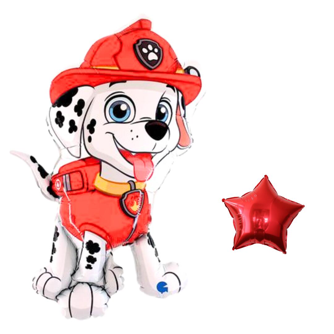 マーシャル　パウ・パトロール 風船 バルーン キャラクターバルーン 1枚＋おまけスターバルーン付き♪ pawpatrol marshall BALLOONDAYS