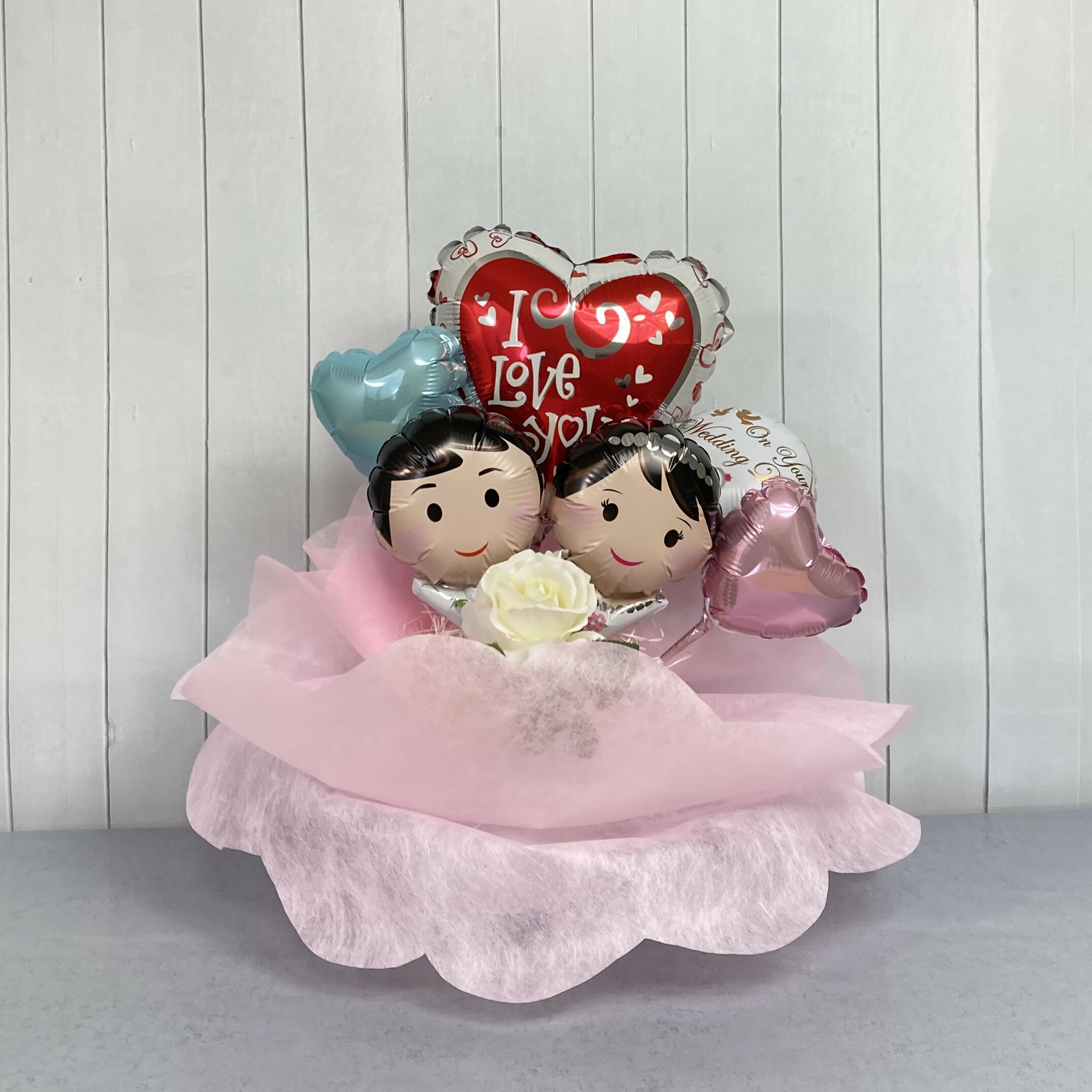 Rakuten - ウェディングアレンジ新郎新婦風船 バルーン 誕生日 パーティー 結婚式 プレゼント 開店祝い 飾りかわいい おしゃれ ふうせん キャラクター バースデー プレゼント ヘリウムガス ギフト ウェディング 誕生日会 記念日 クリスマス 当店オススメ