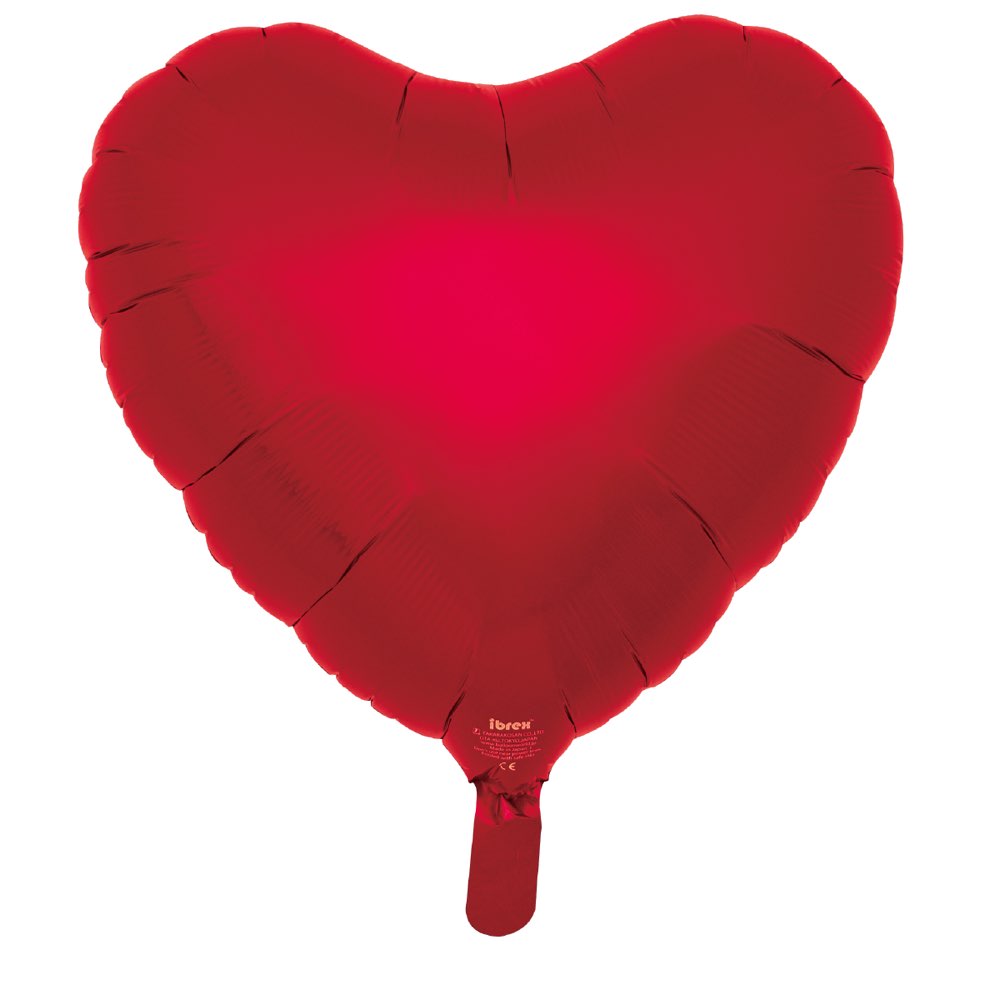 ギフト サプライズ 飾り付け 1か月浮遊 Ibrexバルーン 18インチメタリックルビーレッドパッケージ入 ハート W36cm×H34cm 0201521217 　1セット(5袋入)