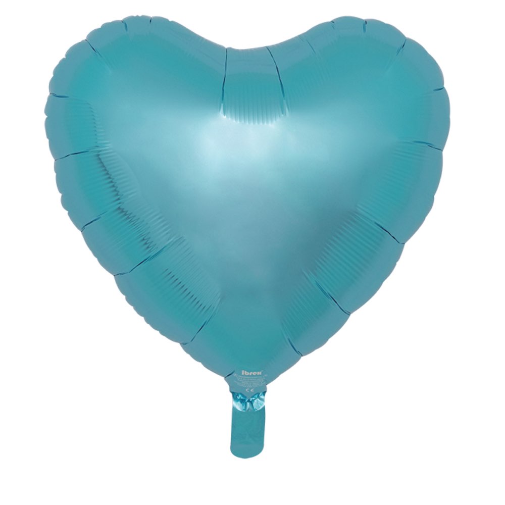 ギフト サプライズ 飾り付け 1か月浮遊 Ibrexバルーン 25インチメタリックライトブルーパッケージ入 ハート W47cm×H46cm 0201531208 　1セット(5袋入)