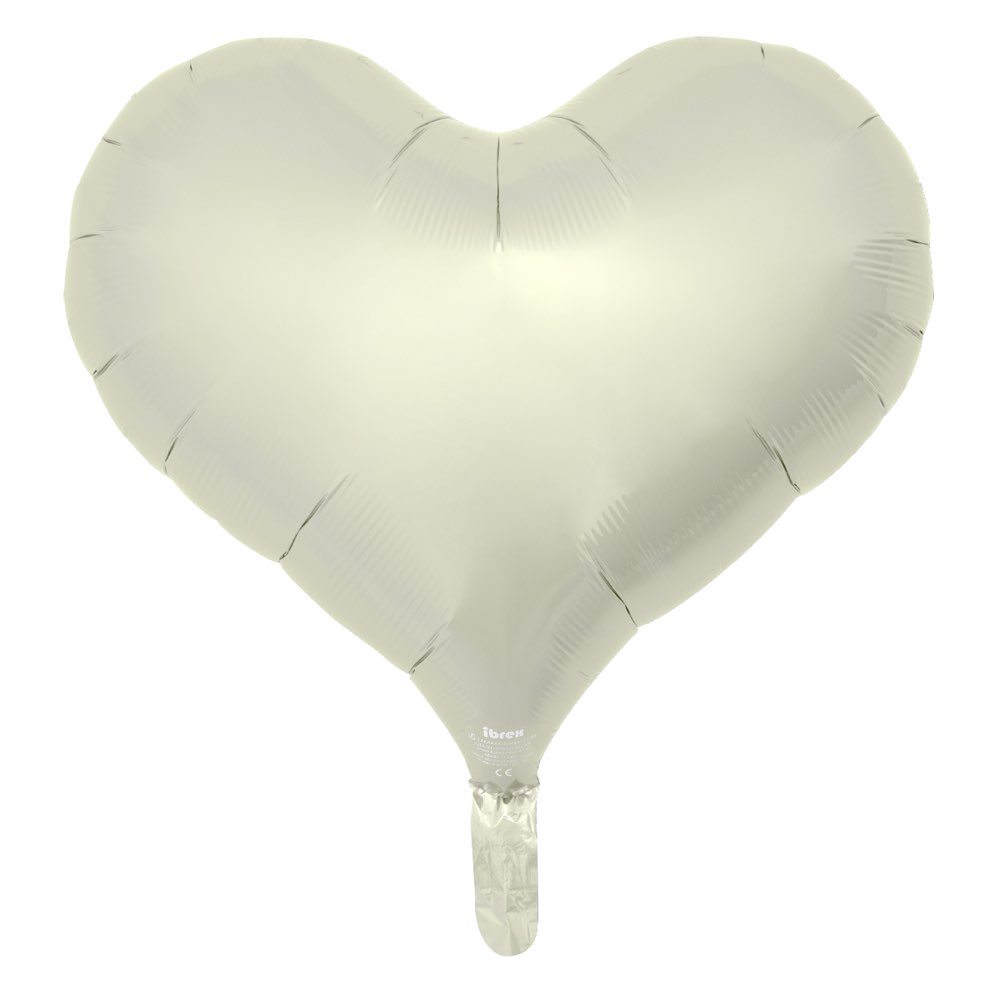 誕生日 バースデー パーティー サプライズ ギフト 装飾 Ibrexバルーン 25インチメタリックアイボリー ジェリーハート W51.5cm×H46.5cm 0201231512 　1セット(5袋入)