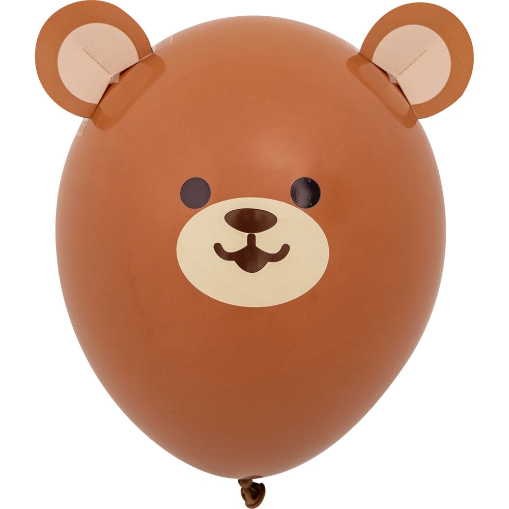 知育 ギフト パーティー 野村昌子のバルーンクラフトキット くまさん 1色印刷バルーン、パーツ台紙、パーツシール（3個分の材料入） パッケージサイズ：W140mm×H210mm 0703040006 1セット(5袋入)