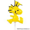 キャラクター 風船 キャラクターバルーン ウッドストック スティックバルーン 10本/袋 インサイドプリント バルーン部分:W11.5cm×H20cm スティック:30cm ブローイングタイプ 0701010401 1セット(10本)(3)