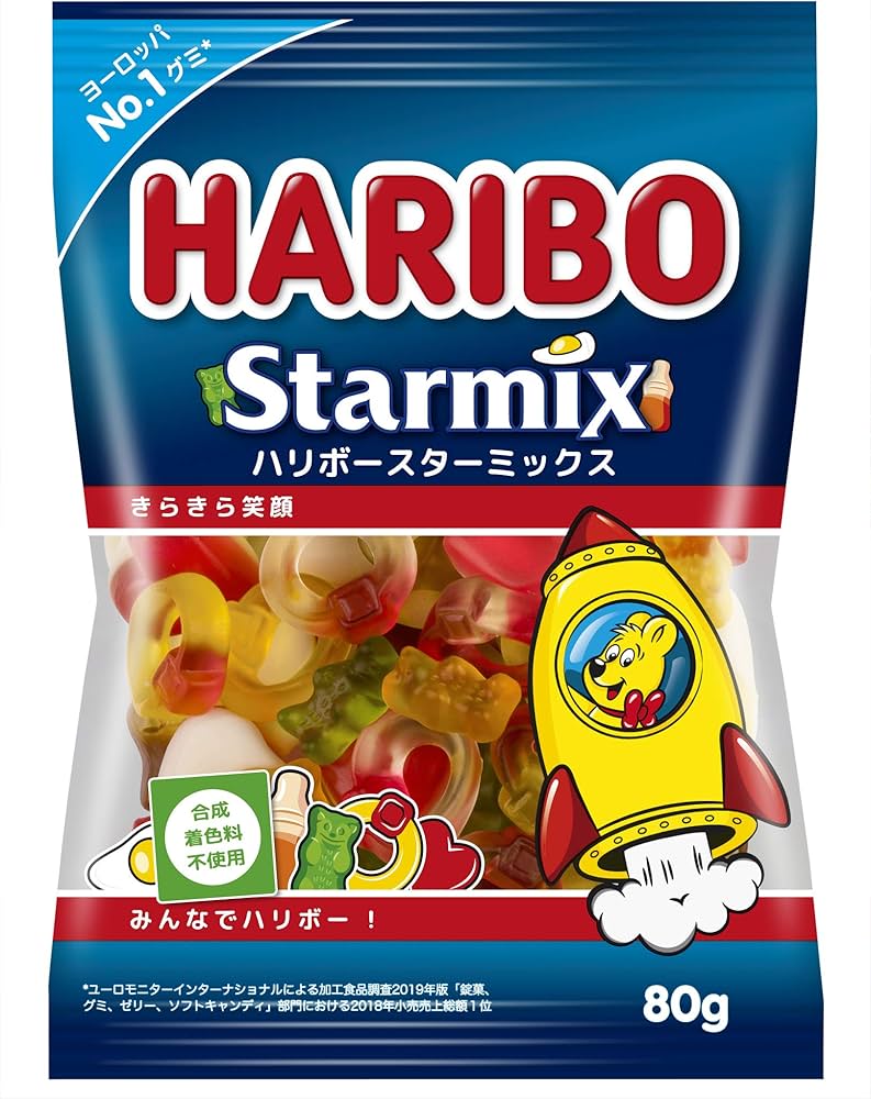 ハリボーグミ 【スターミックス8】ハリボー 80g×8袋 賞味期限2024年8月末 お菓子 スター ハリボー グミ エコイート 通販 送料無料 最安値 激安 大人気 数量限定 今だけ価格 食品ロス削減 日本もったいない食品センターのサムネイル