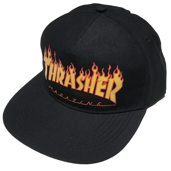 THRASHERFLAMEʥåץХåå-THRASHERå㡼-sq15660-bk-Z-ϥ֥åCAP˹ҥեåȥХޡե䡼ȥ֥ɥȥ꡼ȥ˽Ѥä쥯ȥƥRCP