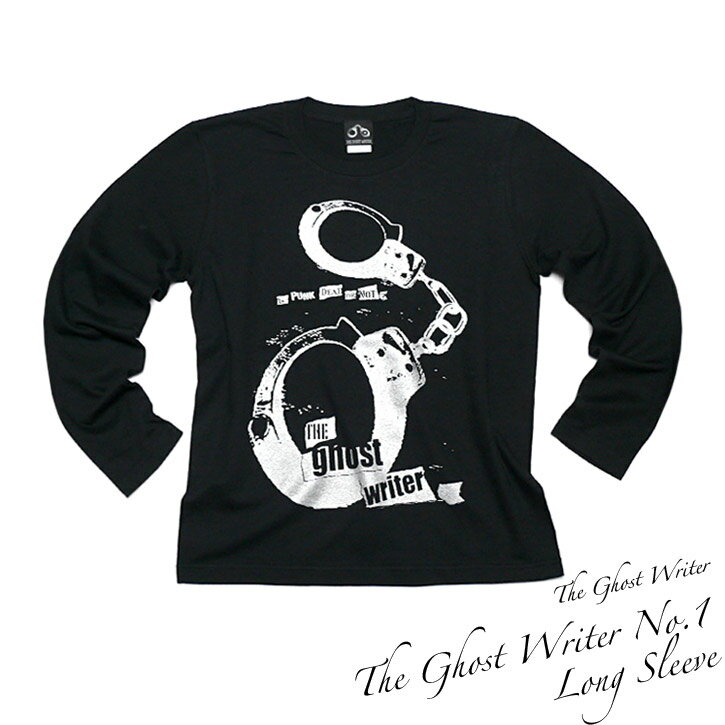 The Ghost Writer No.1 ロングスリーブTシャツ (ブラック) tgw001lt -X- 長袖 黒色系 ロンTee 手錠柄 PUNKROCK パンクロック パンキッシュ かっこいい バンド ライブ フェスコーデ ユニセックス オリジナルブランド 大きいサイズ 綿100% 春秋冬服