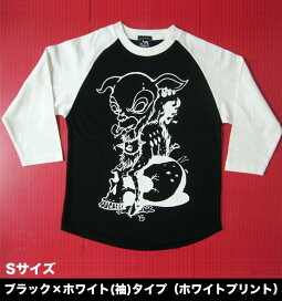 コアバンビラグランスリーブ(7分袖)-BPGTバンビプラネットグラフィックTシャツ-sp002rg-G-RockロックTシャツスカル子鹿アメカジ髑髏ドクロ七分袖メンズレディースユニセックスかっこいいハードコアイラスト【RCP】