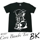 コアバンビ Tシャツ (ブラック＆ホワイト) sp002tee-bkwh -X- 半袖 ハードコア ROCK ロックTシャツ スカル キャラクター イラスト アメカジ カジュアル ドクロ バンド オリジナル メンズ レディース ユニセックス かっこいい 白黒 コットン綿100%【RCP】