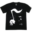 スカルオンプ Tシャツ (ブラック) sp005tee-bk -F- 半袖 黒色 パンクロックTシャツ ドクロ柄 ガイコツ 音符 ミュージック アメカジ カジュアル おしゃれ オリジナル バックプリント メンズ レディース 男女兼用 大きいサイズ 綿100%【RCP】