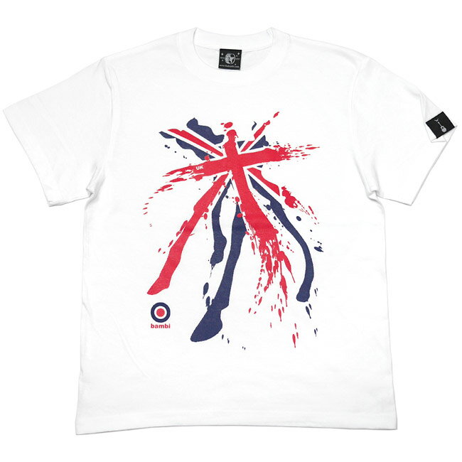 UKバンビ　Tシャツ -BPGT-sp008tee-wh-Z完- PUNKROCKER ロックTシャツ パンクTシャツ モッズ 半袖 かっこいい バンド ロンドン イングランド オリジナル メンズ レディース ペア ユニセックス ホワイト 白色 春夏秋服コーデ 大きいサイズ【RCP】