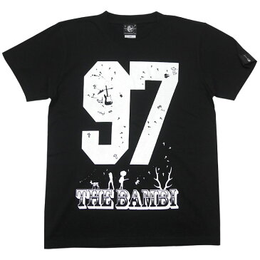 bambi97 Tシャツ (ブラック) sp055tee-bk-Z完- 半袖 黒色 トップス ロゴマーク パンクロックTシャツ グラフィック プリント メンズ レディース 男女兼用 カジュアル アメカジ かっこいい おしゃれ オリジナルブランドコットン綿100%【RCP】