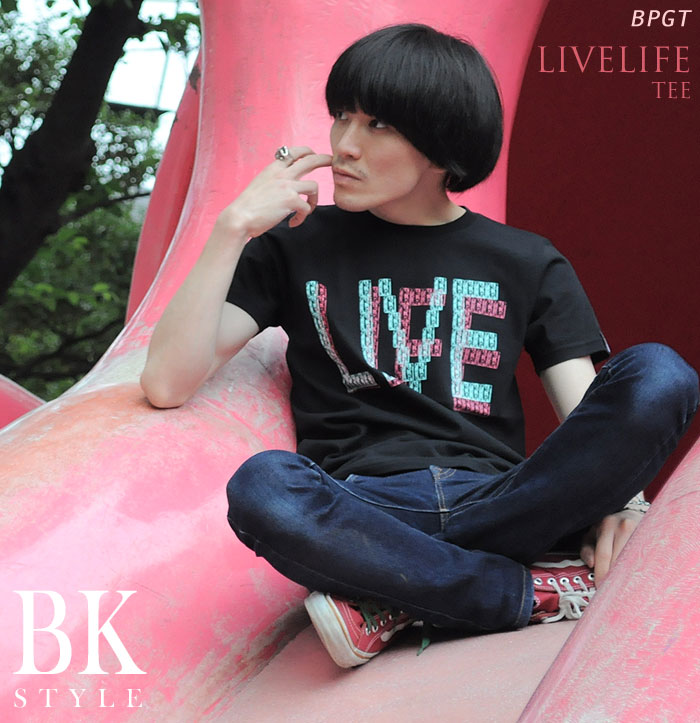 LIVE LIFE Tシャツ (ブラック) sp081tee-bk 