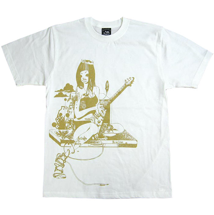 ギターガール Tシャツ (ホワイト) bast...の紹介画像3