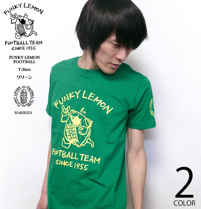 FUNKY LEMON FOOTBALL T (꡼)- HARIKEN - har013tee-gr-Z- Ⱦµ п ...