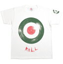 ROLL ( ロール ) Tシャツ ( ホワイト ) a08tee-wh -X- 半袖 白T ターゲット Mods モッズ モッド バンドT ロックTシャツ レコード アナログ盤 かっこいい メンズ レディース 男女兼用 オリジナル ライブ フェスコーデ コットン綿100 【RCP】