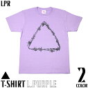 △ Tシャツ - LPR a09tee-Z完- 半袖 メンズ レディース 三角形 トライアングル プログレ パンクロックTシャツ バンド 有刺鉄線 かっこいい おしゃれ 男女兼用 大きいサイズ ブラック パープル 黒紫色 コットン綿100% オリジナルブランド【RCP】 2