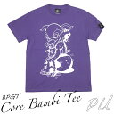 コアバンビ Tシャツ (V.パープル) sp002tee-pu -X- 半袖 ハードコア ROCK ロックTシャツ スカル ドクロ キャラクター イラスト アメカジ カジュアル オリジナルブランド メンズ レディース ユニセックス かっこいい コットン綿100% Tシャツ屋さんバンビ【RCP】