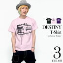 DESTINY (ディスティニー) Tシャツ (ライトピンク) - The Ghost Writer tgw003tee-lp-F- 半袖 桃色 パンクロックTシャツ パンキッシュ カジュアル かっこいい おしゃれ オリジナル グラフィック メンズ レディース 男女兼用ブランド コットン綿100％【RCP】