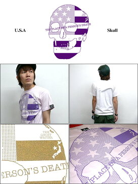 USA スカル ライトグレーTシャツ The Ghost Writer tgw019-Z完- パンク ロック ロックTシャツ SKULL 灰色 ドクロ プリント アメリカ メッセージTシャツ 半袖 メンズ レディース ユニセックス ファッション 春夏秋服コーデ【RCP】